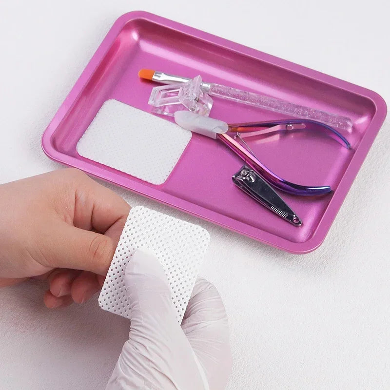 Stainless Steel Nail Art Storage Tray with Versatile Functionality - Smarsty