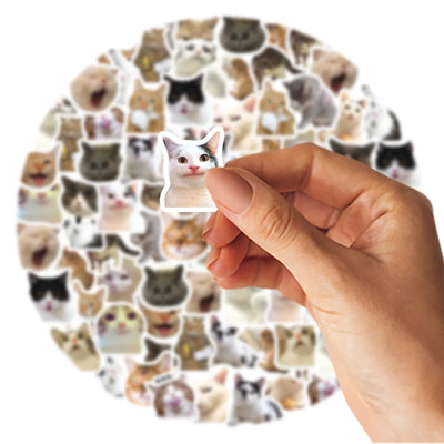 46pcs/Bag,Cat Stickers,Be for Suitcase Skateboard Luggage Laptop Phone Diy Sticke Decoration Stationery School Supplies Toys - Smarsty
