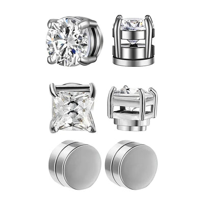 Crystal Magnetic Clip Earrings Non Piercing Unisex Style - Smarsty