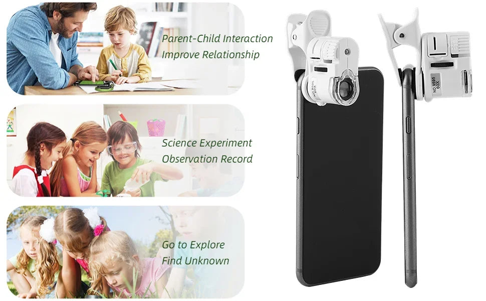 60X Zoom Magnifying Glass with LED Light - Smarsty