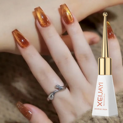 Holographic Cat Eye Gel Nail Polish With Galactic Effect - Smarsty