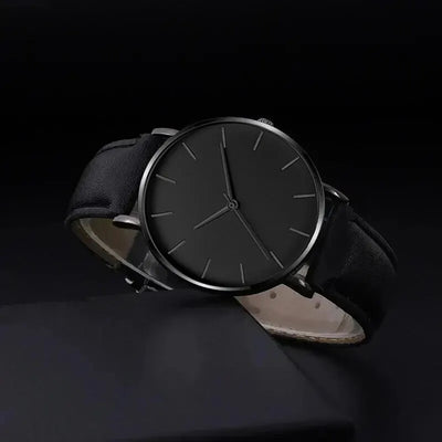 Luxury Leather Men's Sports Watch Set with Quartz Movement - Smarsty