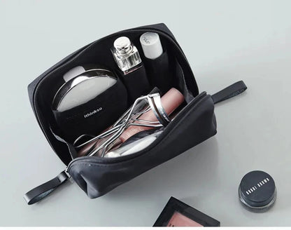 2024 New Women Cosmetic Bag Solid Color Korean Style Makeup Bag Pouch Toiletry Bag Waterproof Makeup Organizer Case Luxury Bag - Smarsty