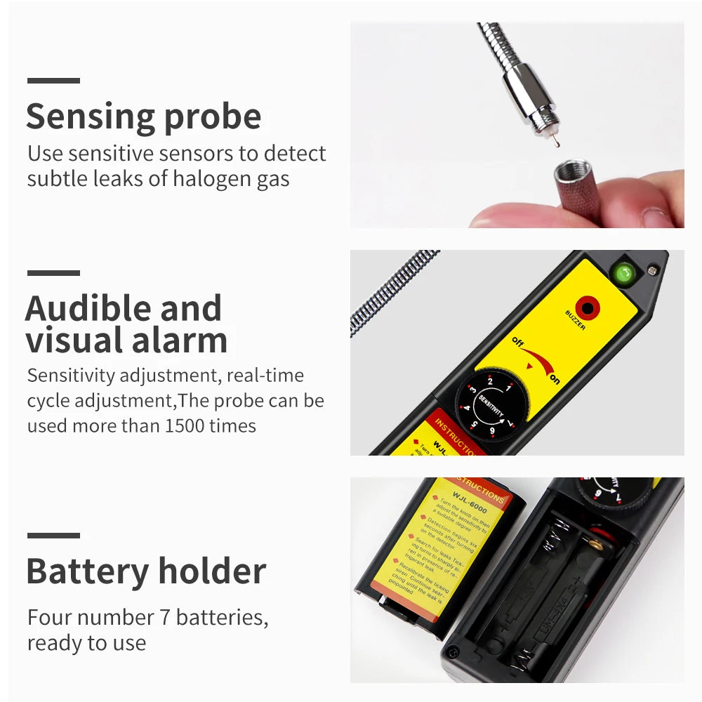 WJL-6000 Halogen Leak Detector for Refrigerants - Smarsty