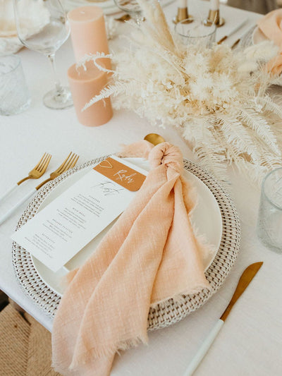 Reusable Cotton Wedding Napkins for Rustic Table Decor - Smarsty