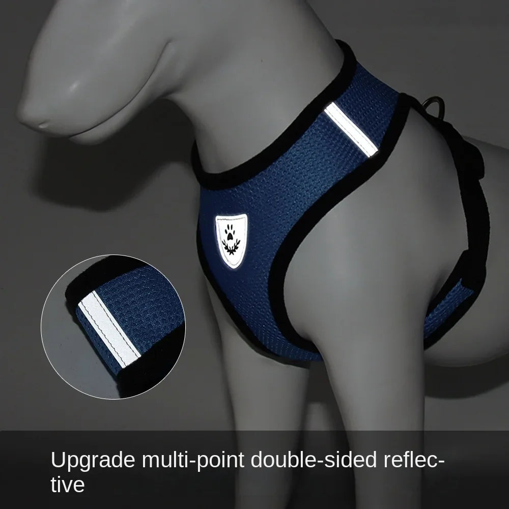 Adjustable Breathable Dog Cat Harness with Reflective Safety - Smarsty