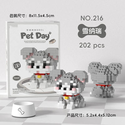 Animal Small Particle Dog Cat  Mini Building Blocks DIY Assembly Brick Sets Educational Toys for Kid 10 To 12 Year Birthday Gift - Smarsty