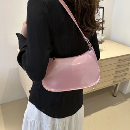 Vintage Patent Leather Shoulder Bag For Women Designer - Smarsty