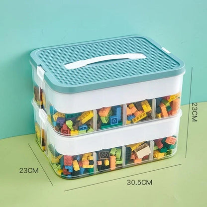 Plastic Lego Storage Box Children Jigsaw Puzzle Building Block Lego Container Classification Part Sort Box Kidroom Toy Organizer