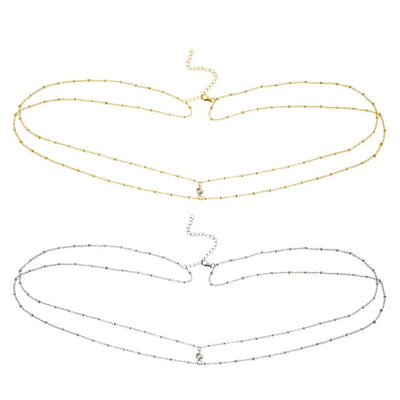 Women’s Boho Rhinestone Metal Waist Chain Jewelry - Smarsty