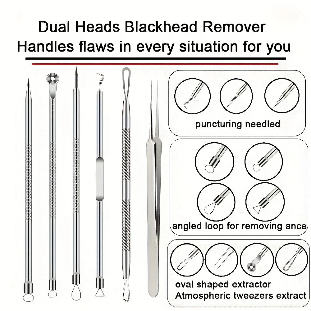 6 Piece Pimple Popper Tool Kit for Effective Acne Removal - Smarsty