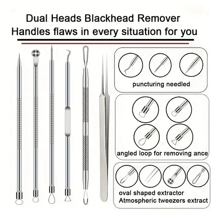 6 Piece Pimple Popper Tool Kit for Effective Acne Removal - Smarsty