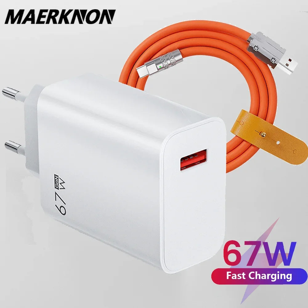 67W USB C Fast Charger With Cable For Android Phones - Smarsty