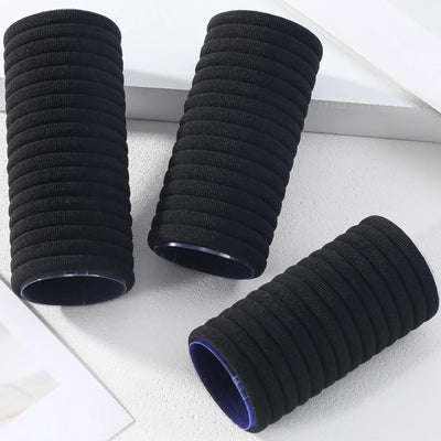 High Elastic Black Hair Bands Strong Hold 100pcs Pack - Smarsty