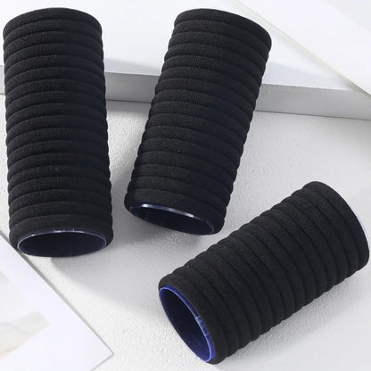 High Elastic Black Hair Bands Strong Hold 100pcs Pack - Smarsty