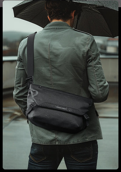 Water Resistant Messenger Bag For Men With Ipad Pocket - Smarsty