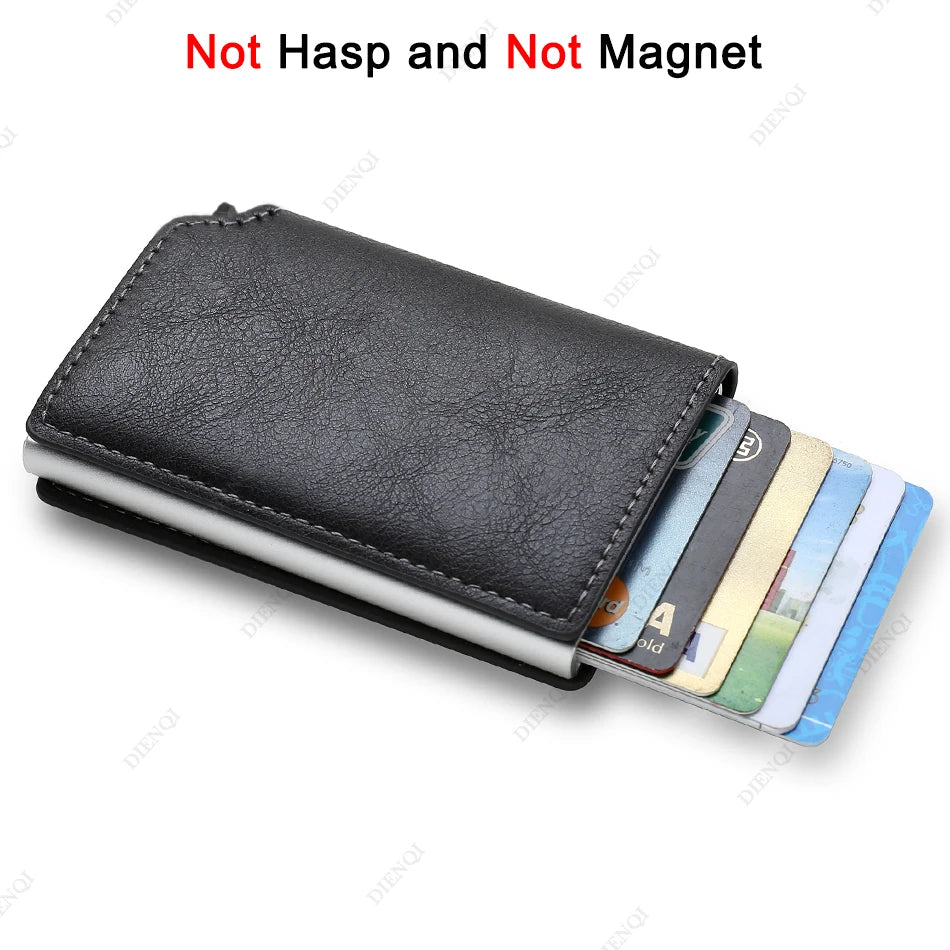 Anti Thief Rfid Credit Card Holder Smart Minimalist Wallet Men Women Slim Bank Cardholder Case Money Bag Cash Creditcard Purse - Smarsty