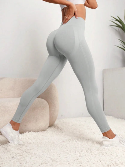 Women Seamless Hip Lifting Women Seamless Sports Leggings High Waist Fitness Leggings Push Up Yoga Leggings Gym Clothing Sports - Smarsty