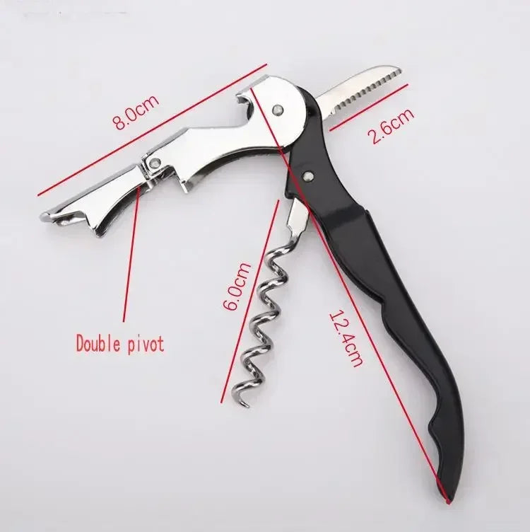 Double Fulcrum Stainless Steel Corkscrew Wine Opener - Smarsty
