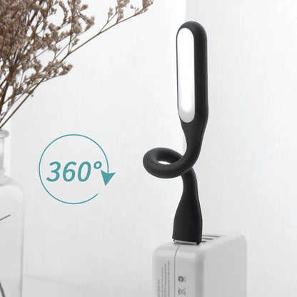 USB LED Light Book Light Flexible Portable Night Light Gooseneck USB Lamp Compatible for Power Bank Notebook Laptop