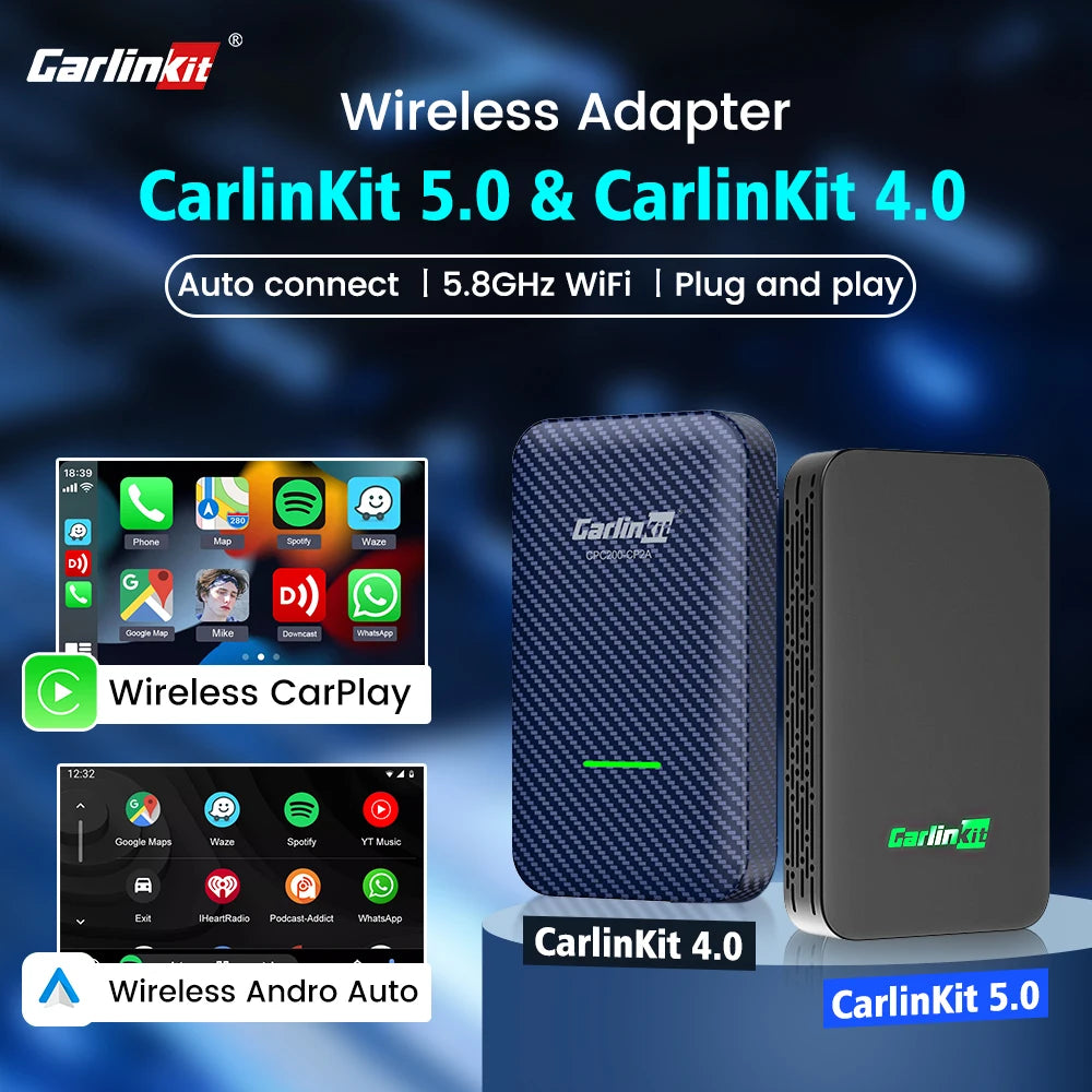Wireless CarPlay Android Auto Adapter For All Cars Spotify - Smarsty