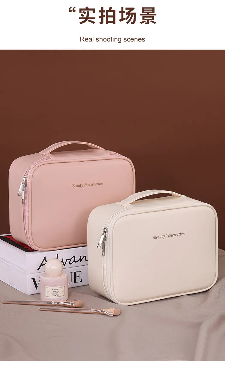 New Women's Cosmetic Bag Portable Storage Bag Large Capacity Luxury Makeup Bag Travel Organizer Essentials Toiletry Bags - Smarsty