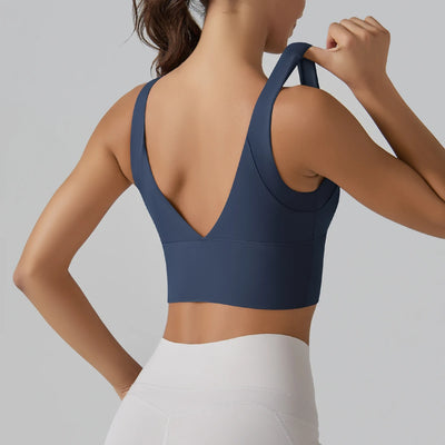 Yoga Bra Underwear Women Summer Shockproof Bra Beautiful Back Sports Running External Wear Training Fitness Yoga Tank Top Bra - Smarsty