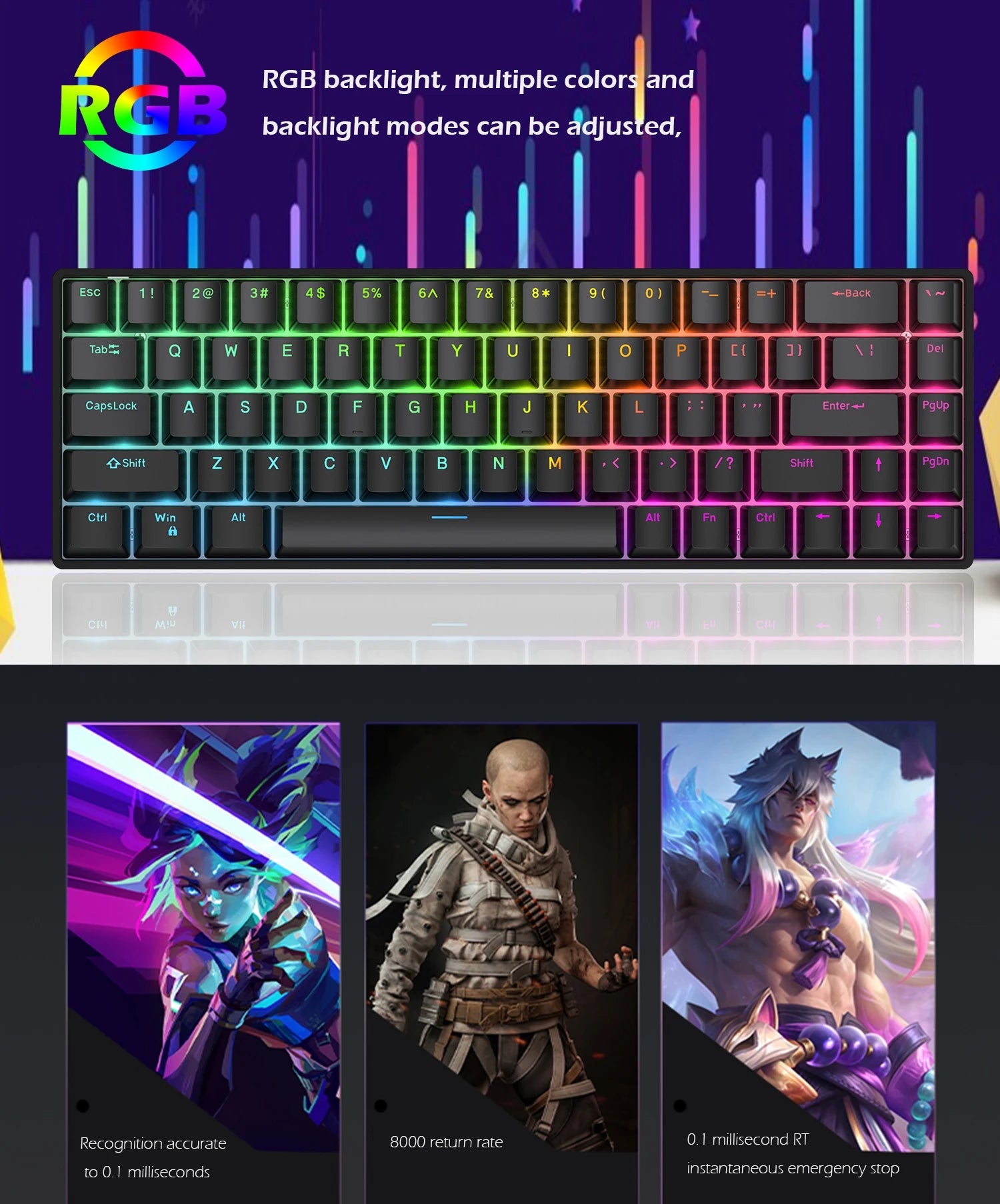 Hot Swappable Mechanical Keyboard Magnetic Axis 8K Return