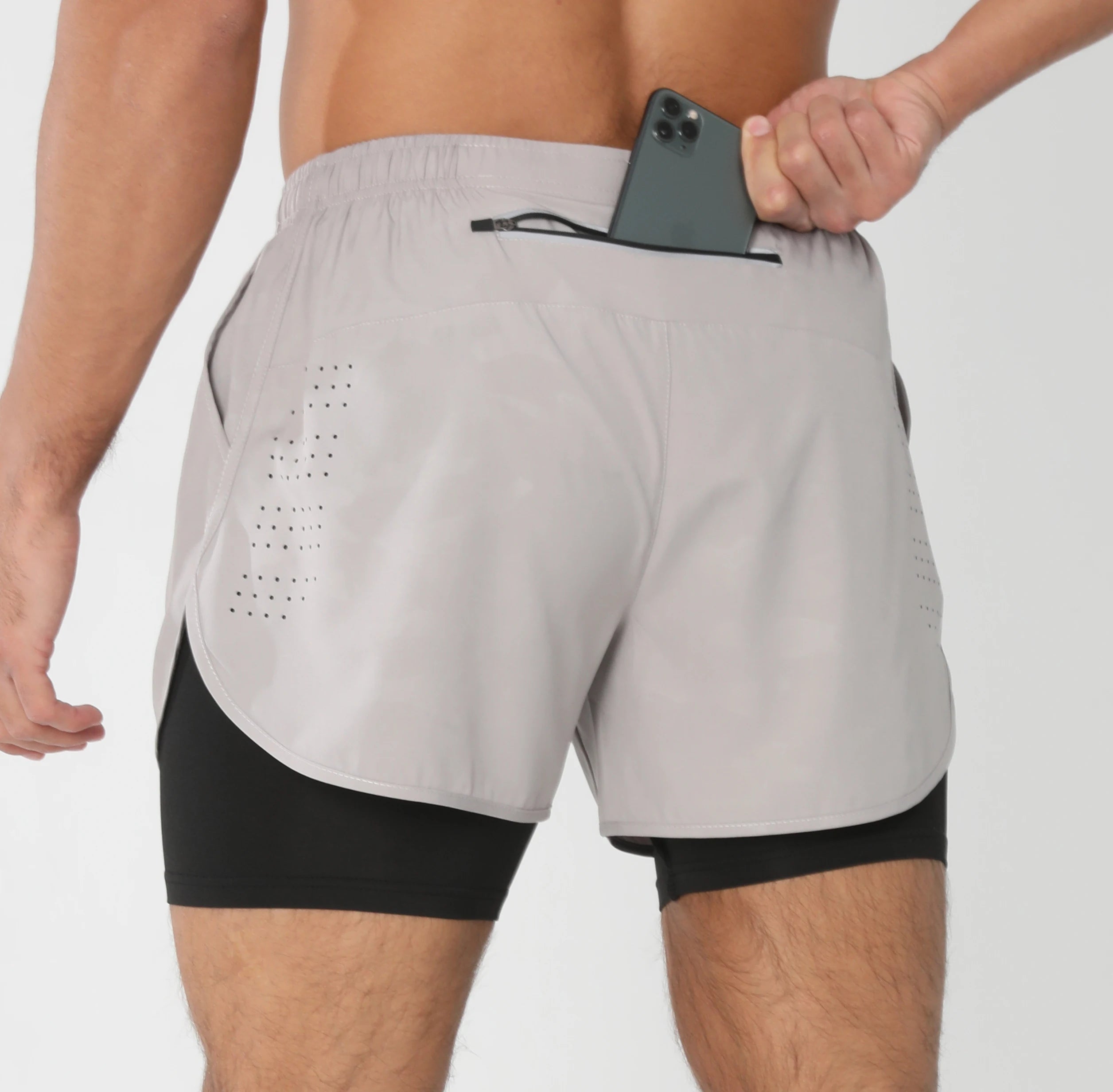 Gym Shorts Men Running Shorts with Liner Pockets Towel Loop Quick Dry Lightweight Workout Men's Breathable Athletic Sport Shorts - Smarsty