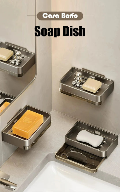 Metal Wall Mounted Soap Dish With Drainage Feature - Smarsty
