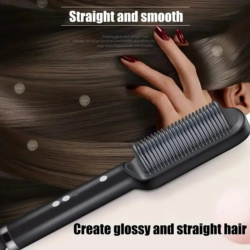 2-in-1 Electric Hair Straightener and Curler Tool - Smarsty