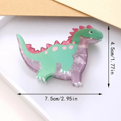 Cartoon Dinosaur Acrylic Hair Claw Cute Secure Hold - Smarsty