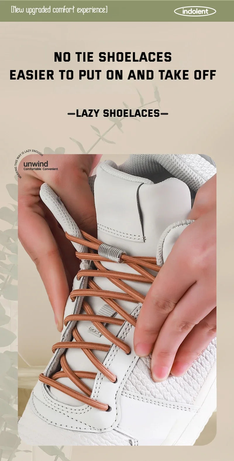 New Elastic Laces Sneakers Tennis Round Shoe laces Without ties Kids Adult No Tie Shoelace Rubber Bands Shoe Accessories - Smarsty