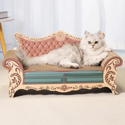 Cat scratch board, cat nest sofa, cat bed integrated, L-shaped vertical, wear-resistant, non shedding, irregular circular, large