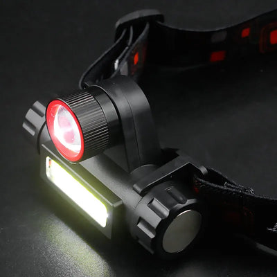 COB LED Headlamp Torch Rechargeable Headwear Flashlight Outdoor Waterproof Camping Fishing Mining Lantern Headlight With Magnet by Smarsty