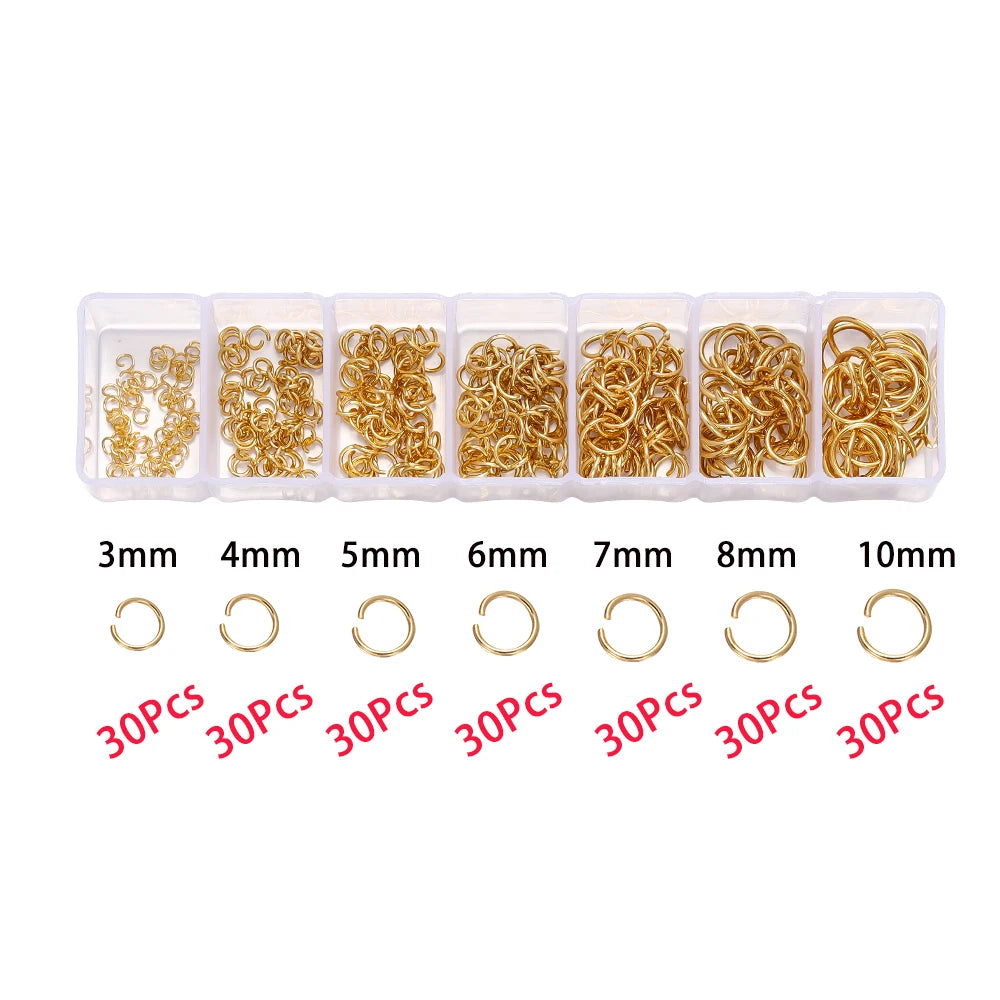 Bulk Jewelry Findings Kit 400Pcs Lobster Clasps Beads - Smarsty