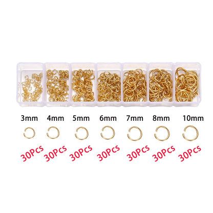 Bulk Jewelry Findings Kit 400Pcs Lobster Clasps Beads - Smarsty