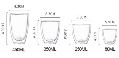 Heat Resistant Double Wall Glass Cup for Coffee and Beer - Smarsty