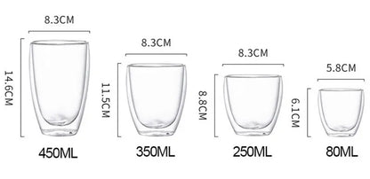 Heat Resistant Double Wall Glass Cup for Coffee and Beer - Smarsty