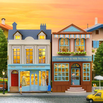 DIY Mini Wooden Doll House Assembly Building Model Pink Princess Villa Architecture Kit 3D Puzzle Dollhouse With Furniture Gifts by Smarsty