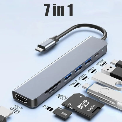 USB C Hub With 4KResolution HDMIOutput CardReader Dock