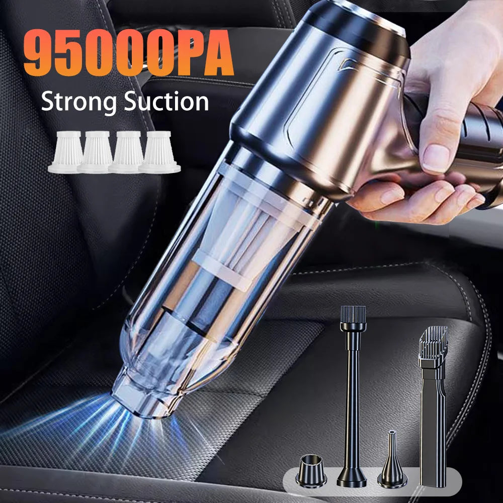 Wireless Handheld Car Vacuum Strong 95000PA Suction - Smarsty