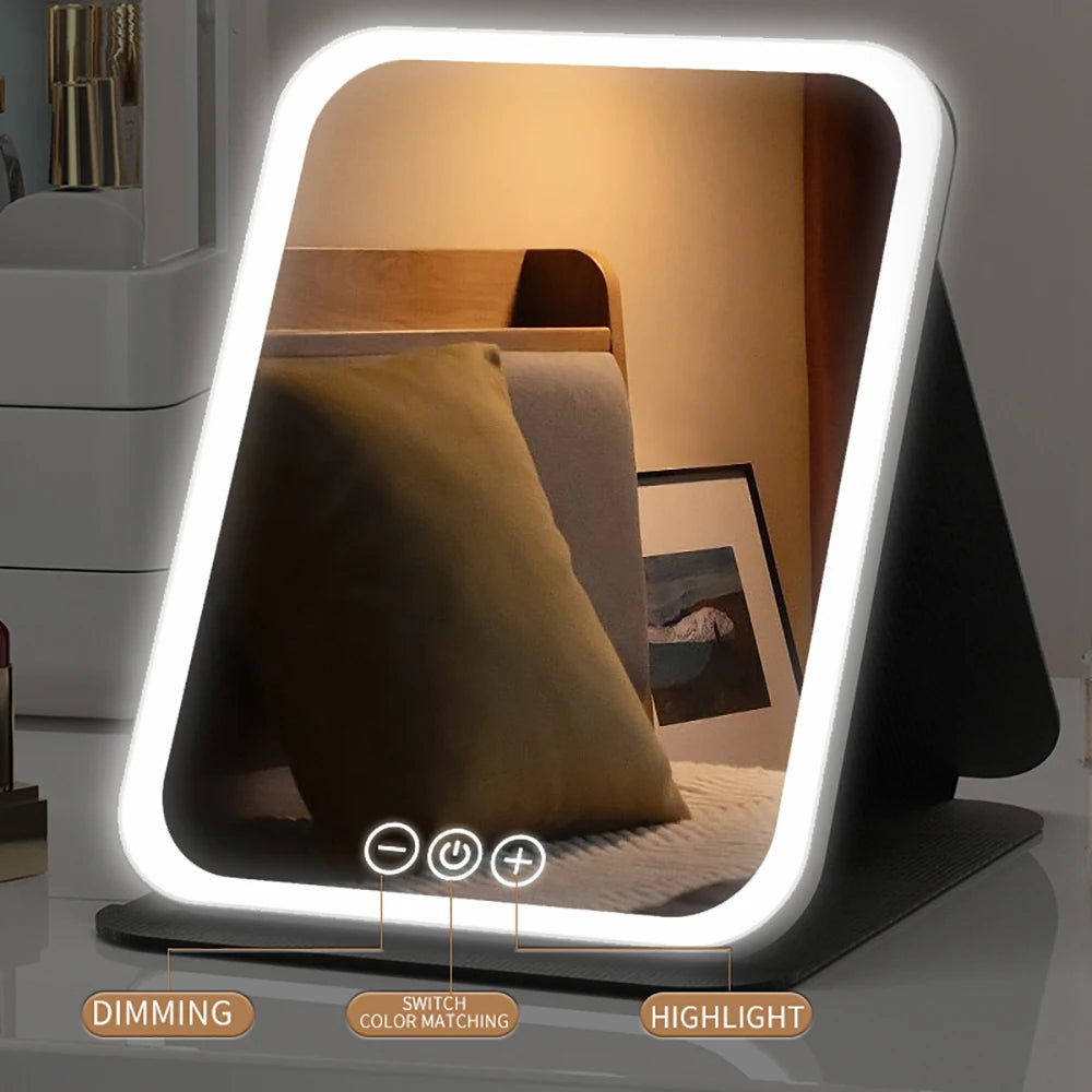 Dimmable LED Makeup Mirror with Touch Screen Convenience - Smarsty