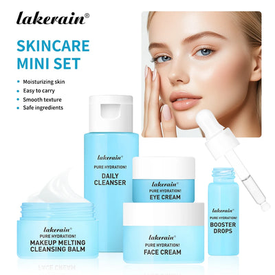5PCS Skincare Set Hydrate Brighten Firm Skin Exfoliating Acne Removal Shrink Pore Fix Sensitive Dullness Collagen Face Kit