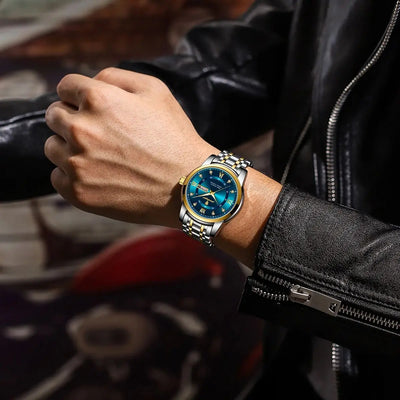 POEDAGAR Luxury Waterproof Men's Watch with Luminous Dial - Smarsty