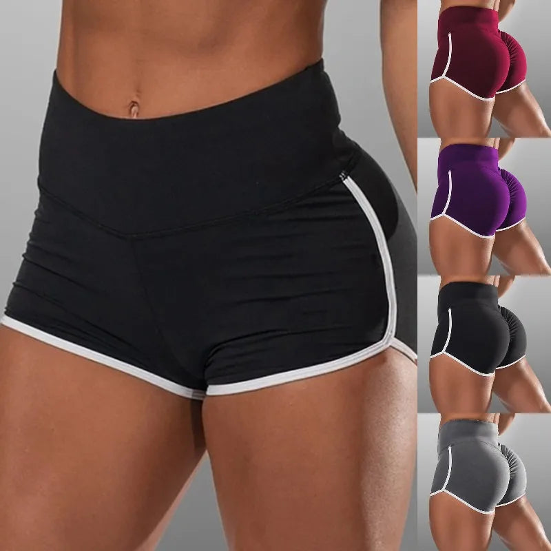S-3XL Summer Quick-drying Running Shorts For Women  High Waist Women Exercise Sexy Hips Push Up Sportswear Casual Yoga Pants - Smarsty