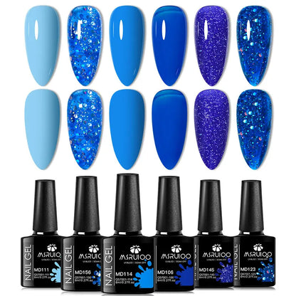 6 Piece All Season Gel Nail Polish Set for Long Lasting Manicures - Smarsty