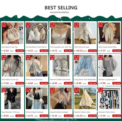 White Tie Up Summer Cardigan Women Sexy Long Sleeve Sheer Mesh Crop Tops Woman Chic All Match Short Printed T Shirt Mujer - Smarsty