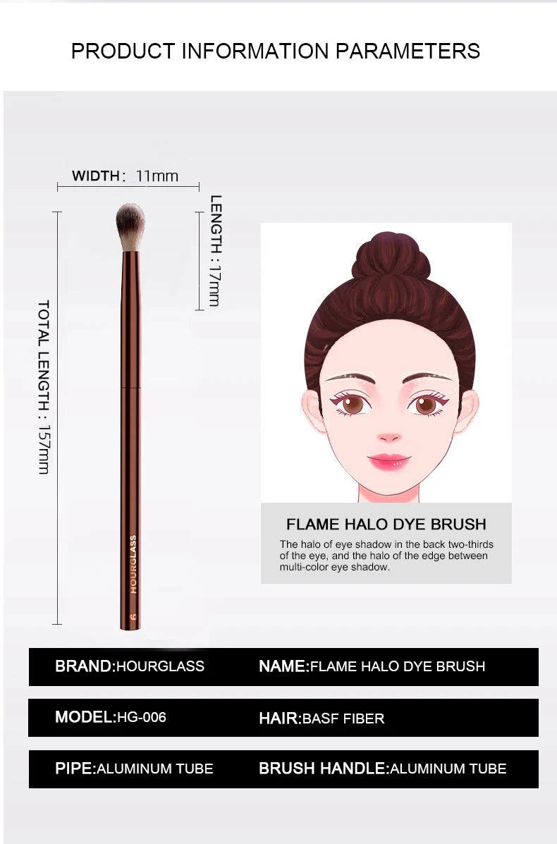 Hourglass Tapered Blender Brush for Effortless Eye Makeup - Smarsty