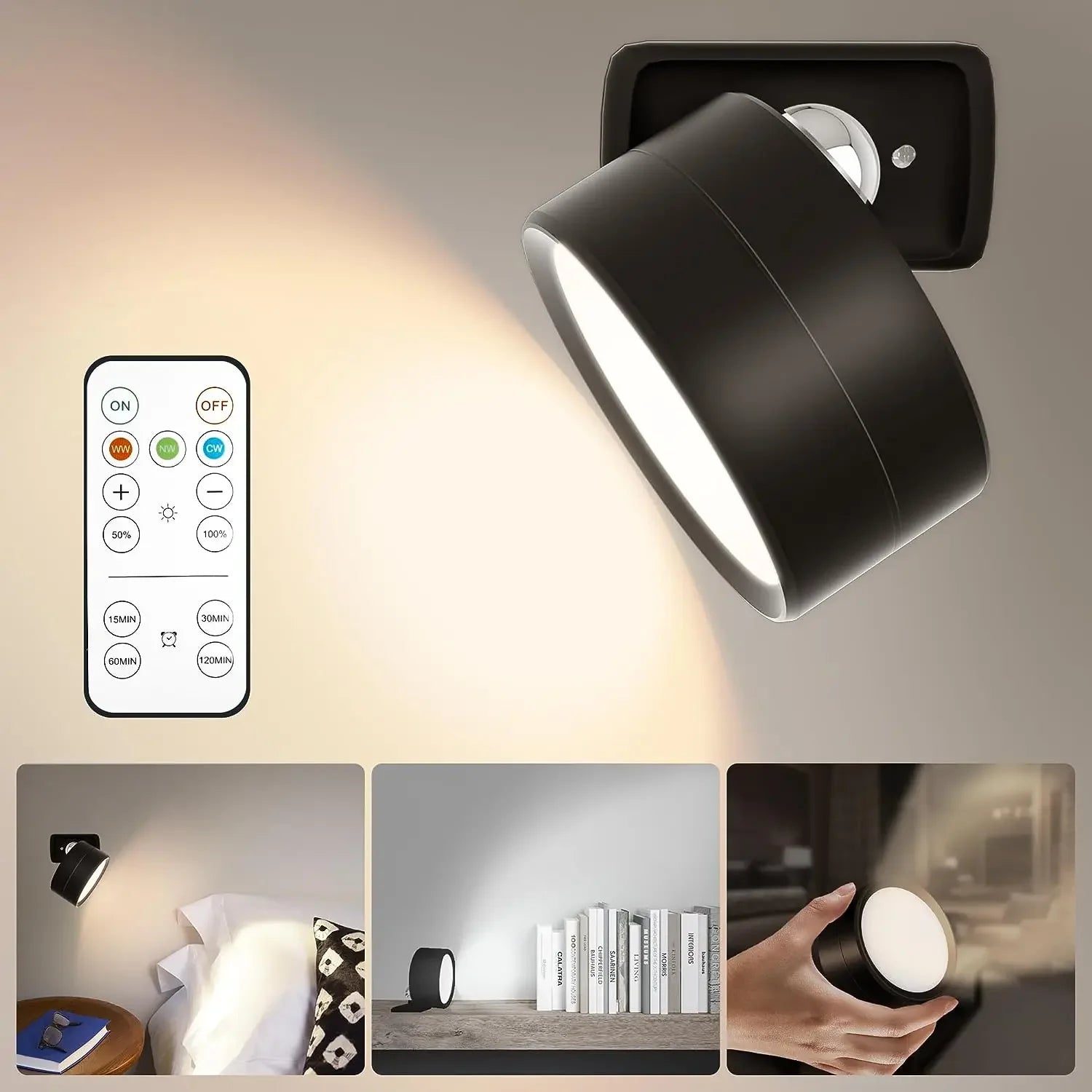 Magnetic LED Wall Light with Dimmable Feature - Smarsty